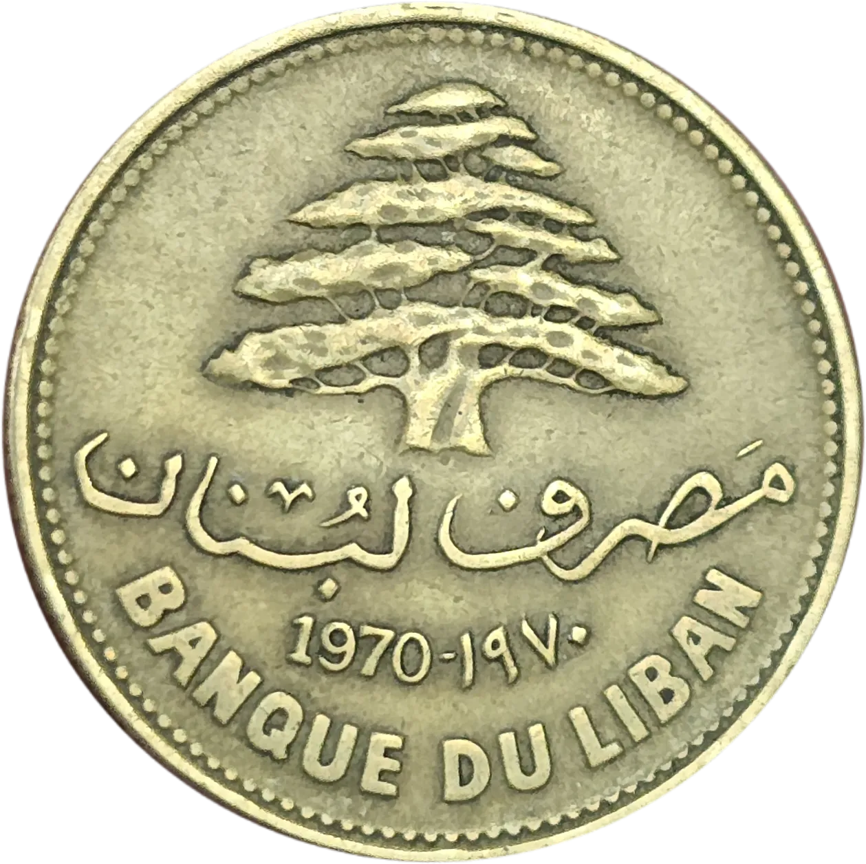 سکه لبنان ۲۵ قرش لبنان درخت سدر